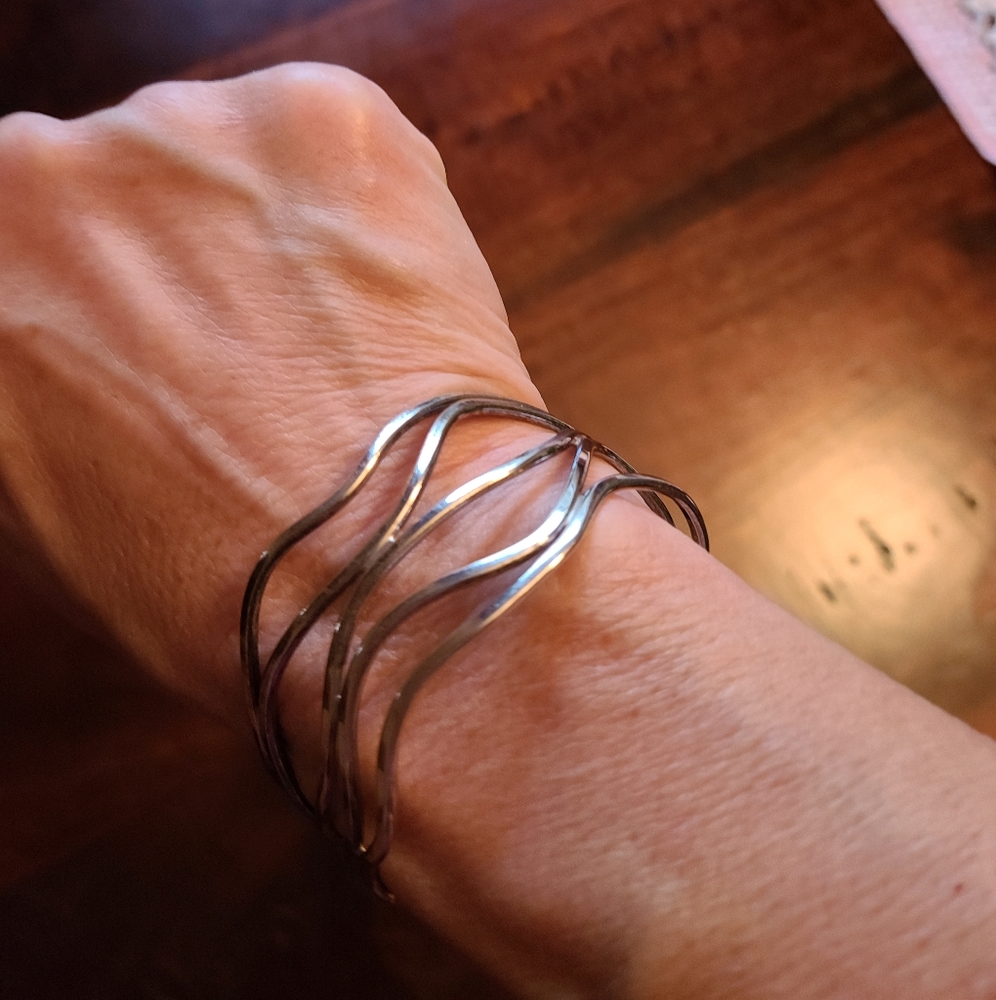Handmade silver cuff bracelet